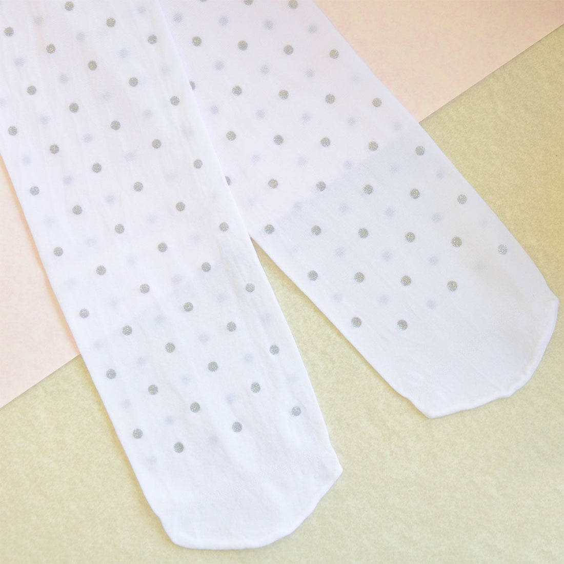 Lily May White Baby Tights with Dots