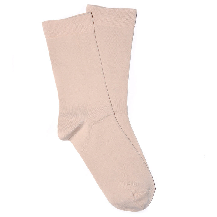 Plain Beige Socks Women