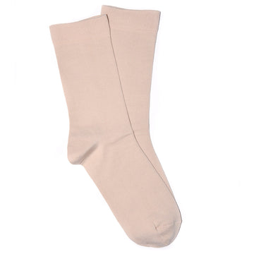 Plain Beige Socks Women