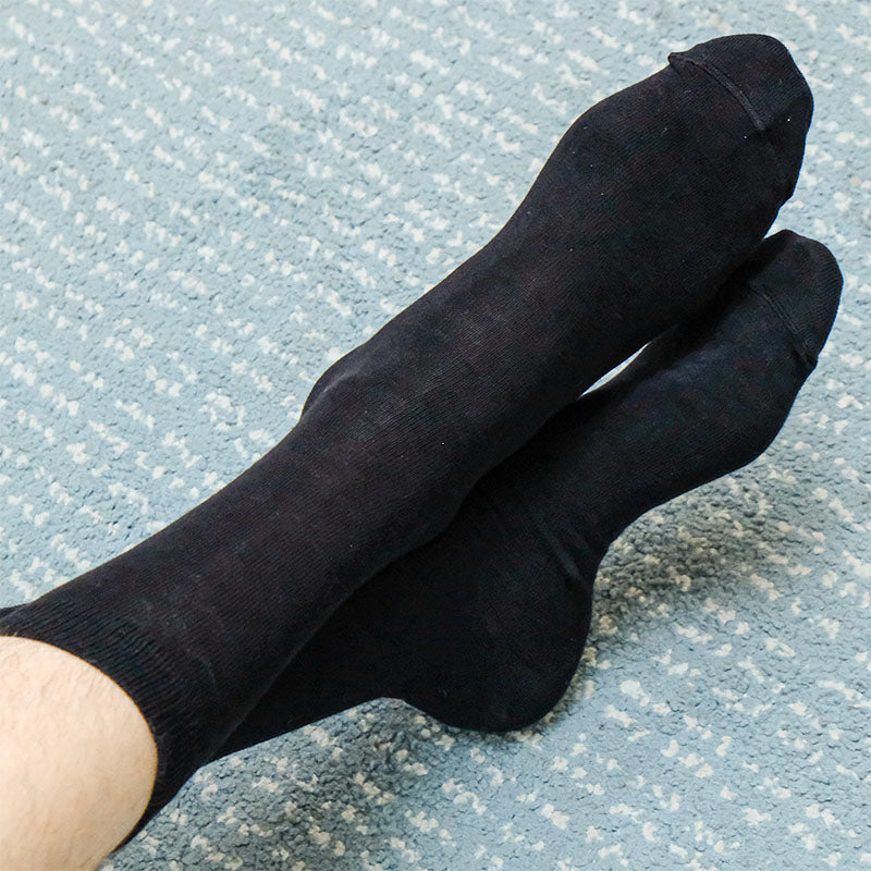 Plain Black Socks Men