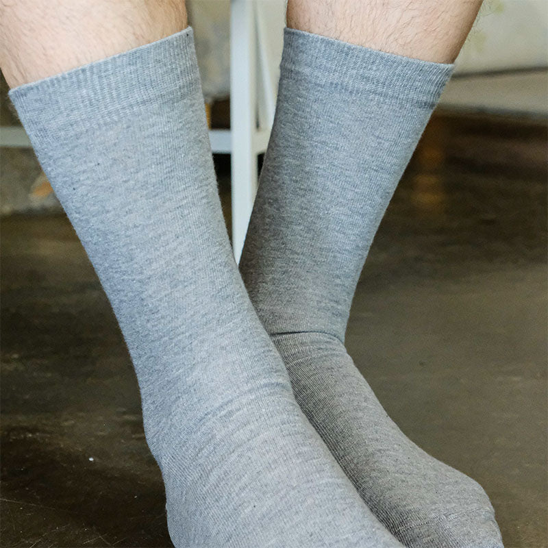 Plain Grey Socks Men