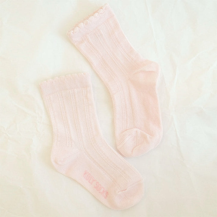 Light pink Elegant Ribbed Socks