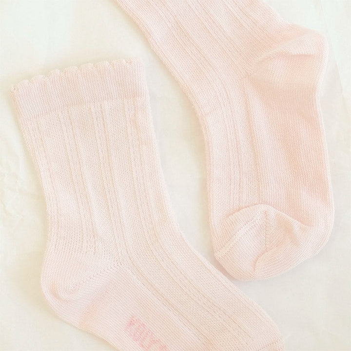Light pink Elegant Ribbed Socks