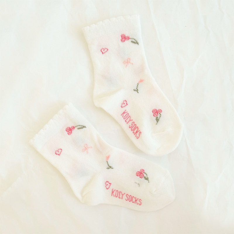 Romantic Flowers Baby Socks