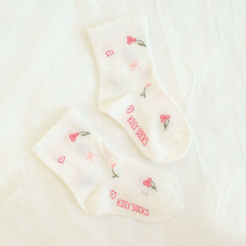 Romantic Flowers Girls Socks