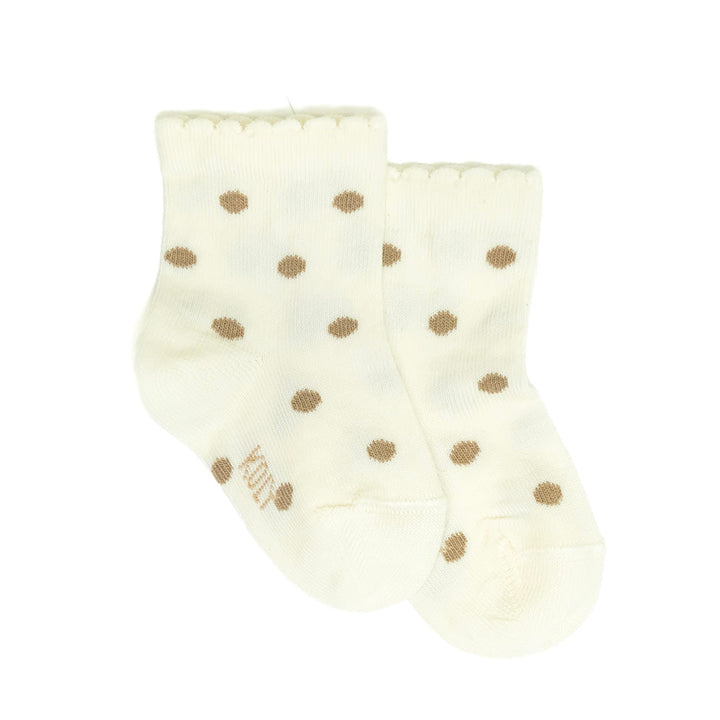 Cream Socks with dots