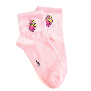 Pink Cupcake Socks