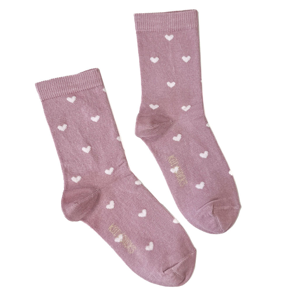 Girls socks with hearts