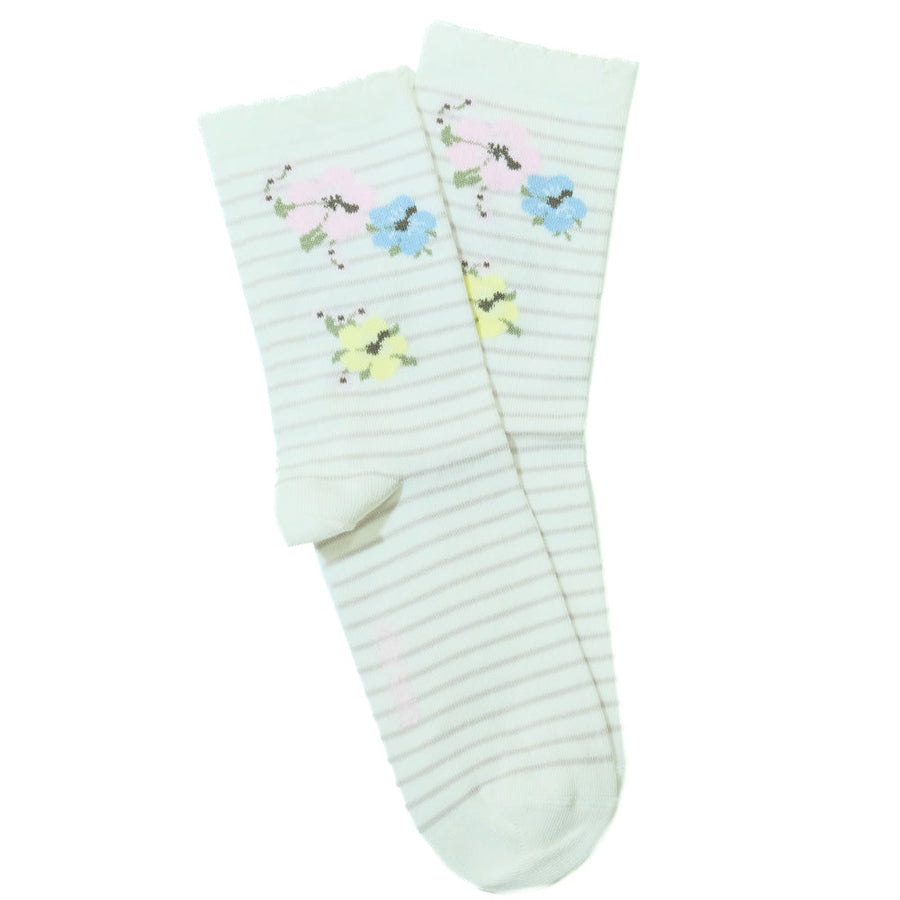 Pastel flowers socks