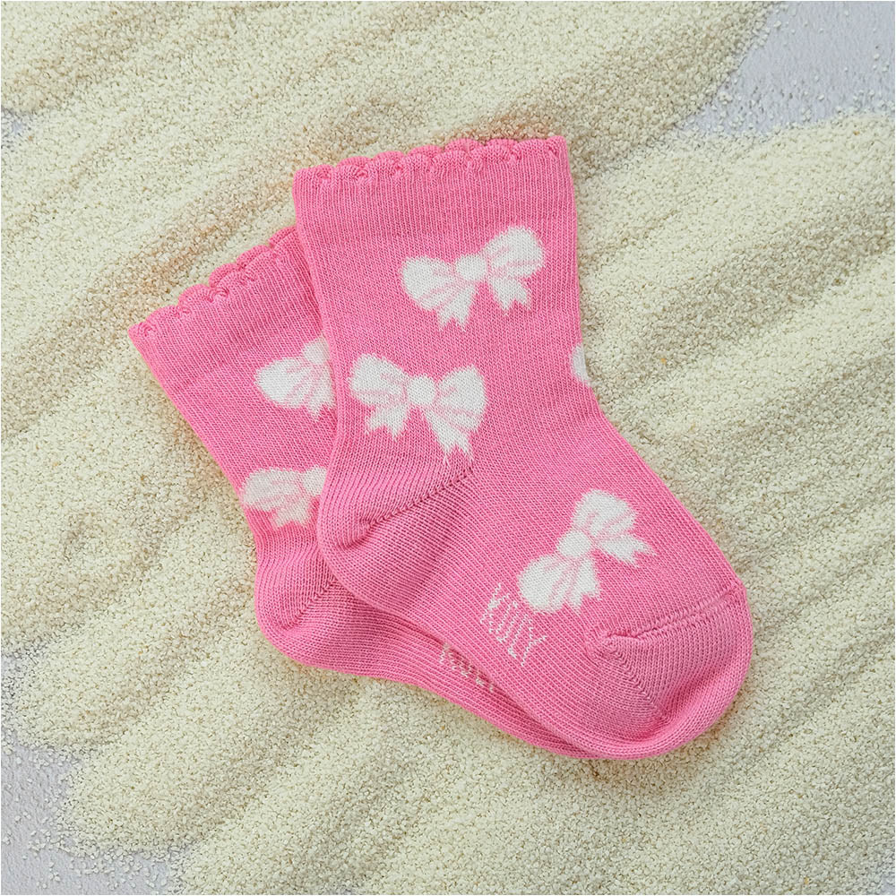 Roze mašna čarape
